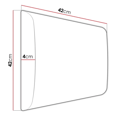 Nábytek do chodby s čalouněnými panely 42x42 SELAND 7 - bílý / šedý