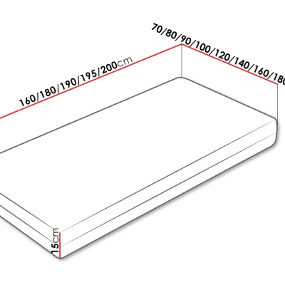 Oboustranná pěnová matrace 70x200 SANCHA 4