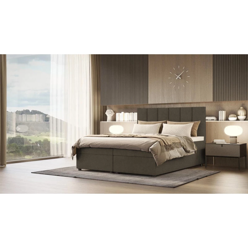 Kontinentální postel DELTA 4 - 160x200, khaki