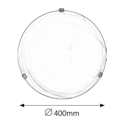 Stropní / nástěnné osvětlení ALABASTRO, 2xE27, 60W, 40cm, kulaté, stříbrné