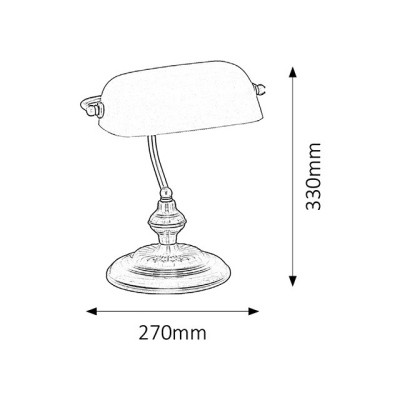 Stolní lampa v bankovním stylu BANK, zelená