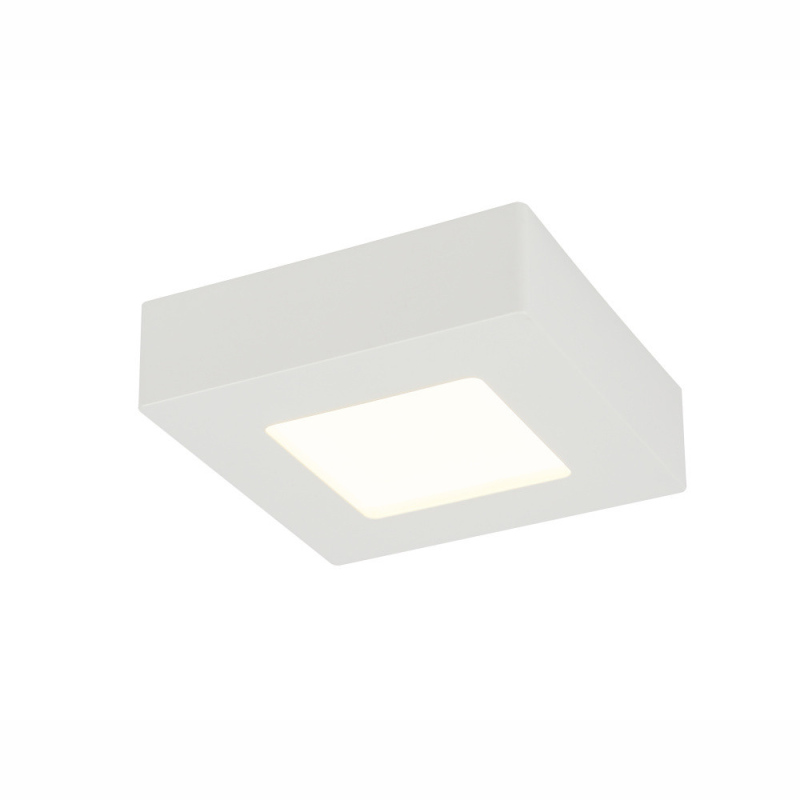 Stropní přisazené LED svítidlo SVENJA, 6W, teplá bílá, IP44, 12,2x12,2cm, hranaté