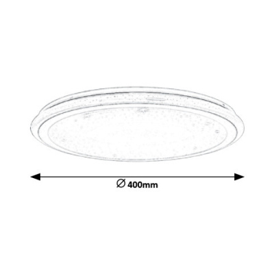 LED stropní přisazené svítidlo LEONIE, 32W, 3000K-6500K, RGB, 40cm, kulaté