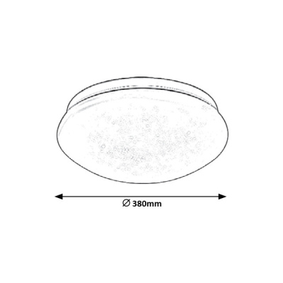 Přisazená LED stropnice s efektem noční oblohy LUCAS, 24W, denní bílá, 38cm, kulaté