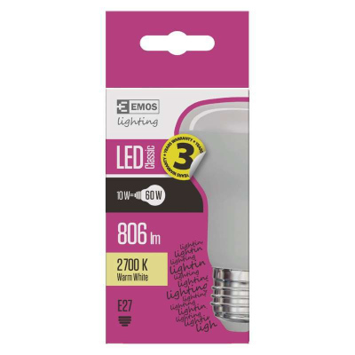 LED žárovka, E27, 10W, teplá bílá