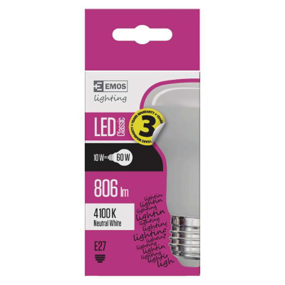 LED žárovka, E27, 10W, neutrální bílá / denní světlo