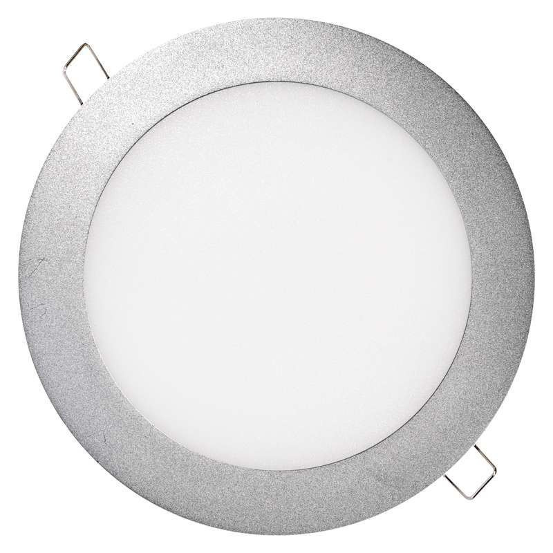 LED panel, 12W, stříbrný,neutrální bílá