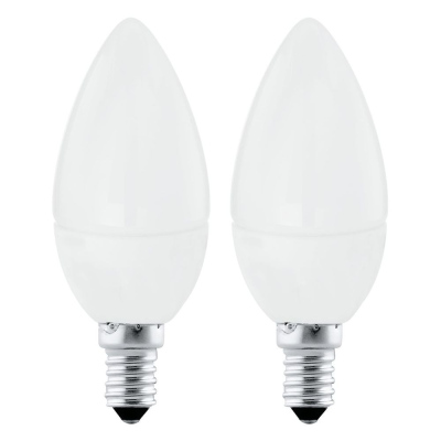 Sada 2 x LED žárovka, E14, 4 W, teplá bílá