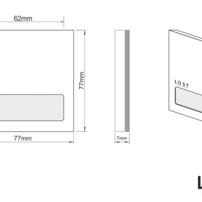 Zápustné LED osvětlení schodiště ALEX, 5 x LED, 20lm, denní bílá, černé