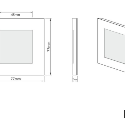 Vestavné LED osvětlení schodiště ANGEL, 9 x LED, 20lm, studená bílá, stříbrné