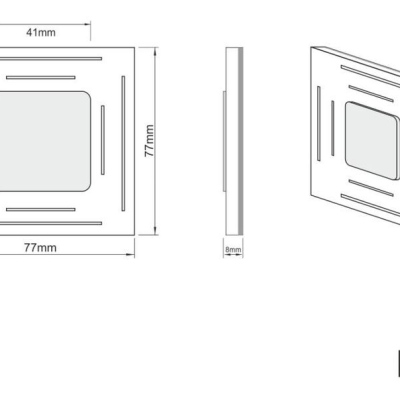 Zápustné LED osvětlení schodiště SPACE, 8 x LED, 20lm, teplá bílá, chromované