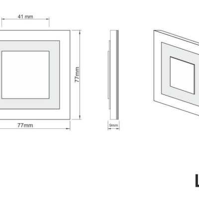 Zápustné LED osvětlení schodiště SUNNY, 8 x LED, 20lm, studená bílá, bílé