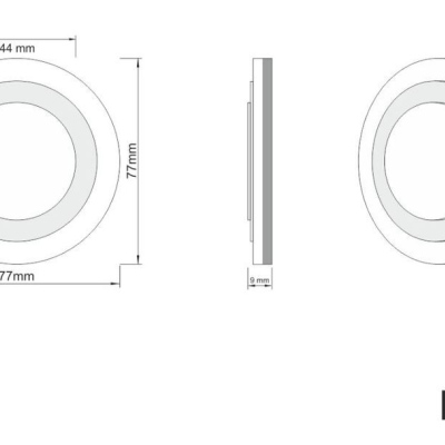 Zápustné LED osvětlení schodiště LILI, 8 x LED, 20lm, denní bílá, zlaté