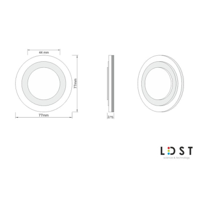 Zápustné LED osvětlení schodiště LILI, 8 x LED, 20lm, denní bílá, zlaté