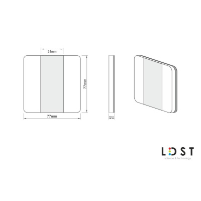 Zápustné LED osvětlení schodiště DUO, 10 x LED, 20lm, teplá bílá, chromované