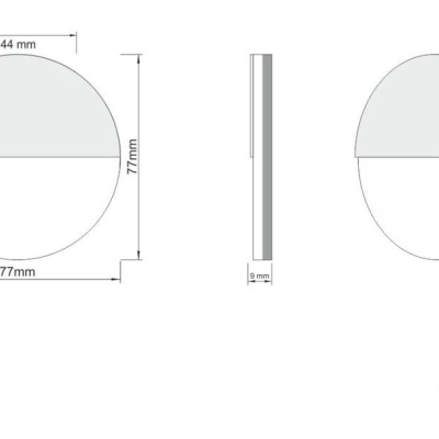 Zápustné LED osvětlení schodiště ROBIN, 4 x LED, 20lm, studená bílá, chromované