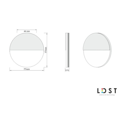 Zápustné LED osvětlení schodiště ROBIN, 4 x LED, 20lm, studená bílá, chromované