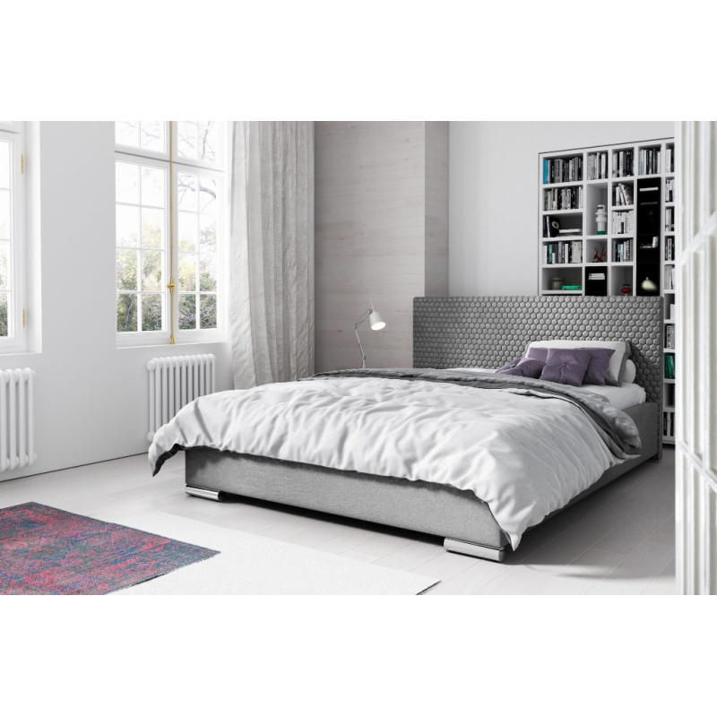 Elegantní čalouněná postel Champ 180x200, šedá