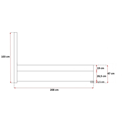 Dvoubarevná manželská postel Azur 160x200, červená + černá eko kůže